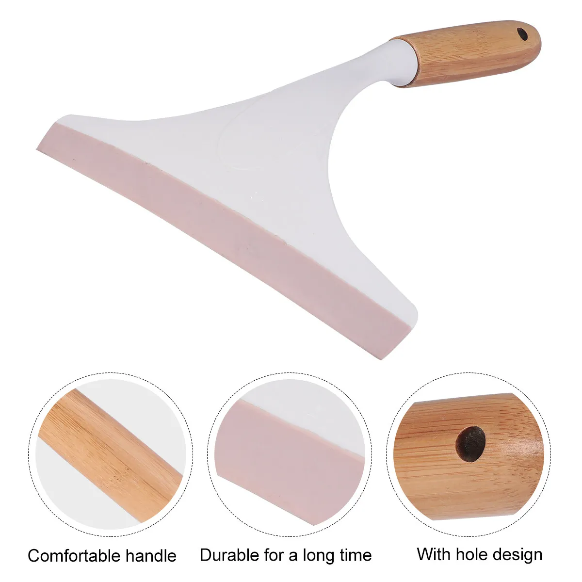 1Pcs Professional Window Squeegee with Hanging Hole Ergonomic Non-Slip Handle for Fogged Mirrors Shower Doors Car Windows Glass