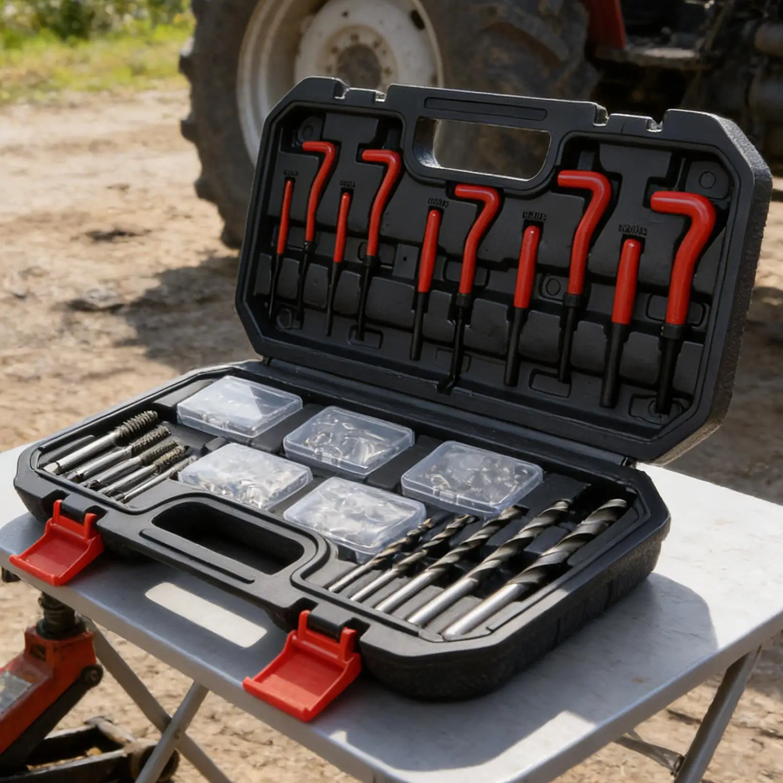 

Rethreading Tool Kit Quick Fix Heavy Duty High Strength Rethreading Kit For Engine Thread Repair For Industrial Vehicle