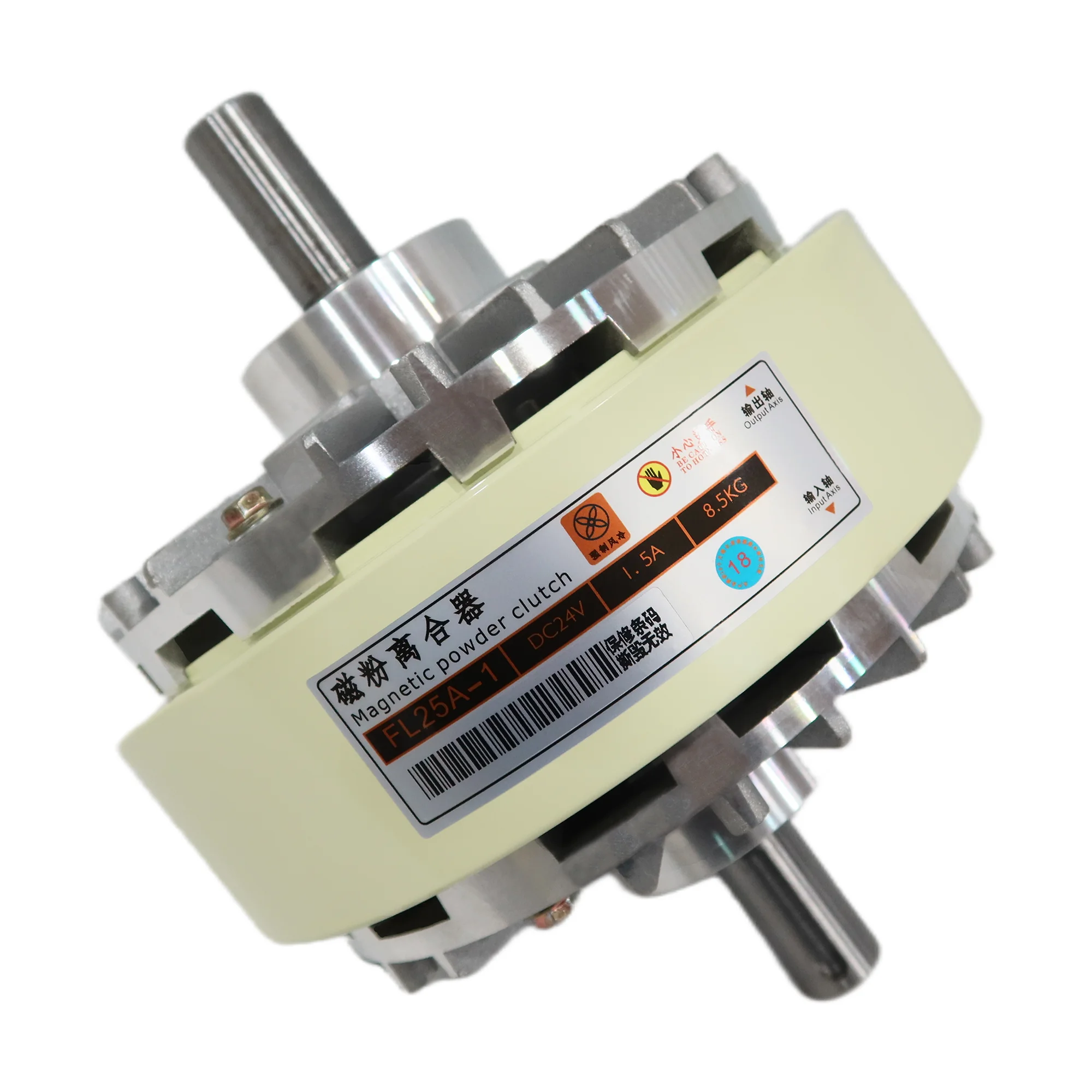 قابض مسحوق مغناطيسي ميكانيكي 24 فولت، 1.5 كجم، مطبعة بمحور مزدوج، قابض مسحوق مغناطيسي