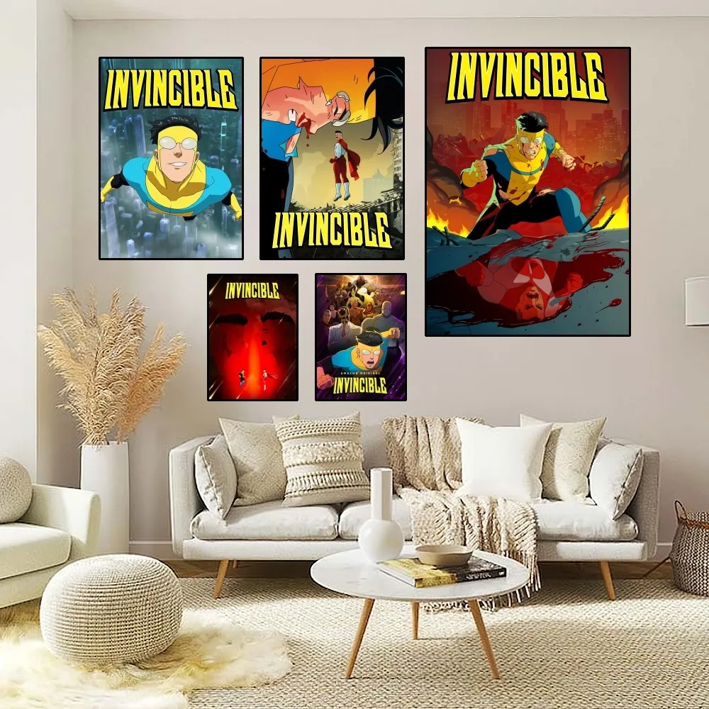 I-Invincible Cartoon Poster Home Room Decor Aesthetic Art Wall Painting Stickers