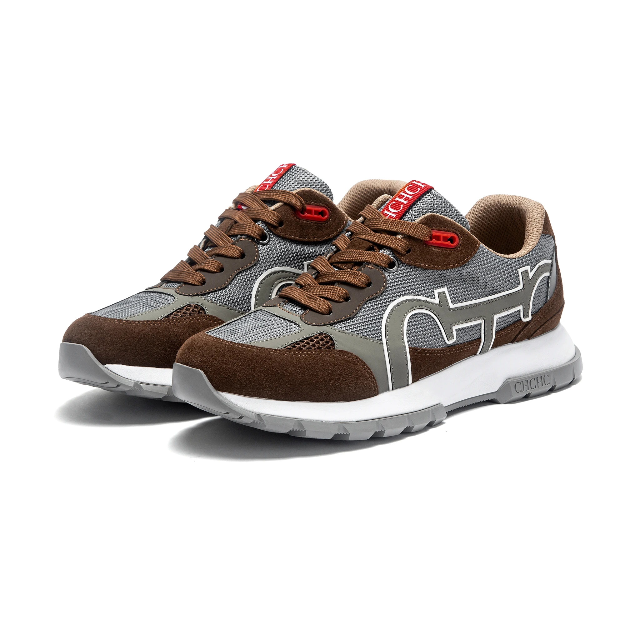 CHCH أحذية رجالية عادية 2026 جديد الربط شبكة أحذية المشي الهيكل العظمي تصحيح أحذية رجالي