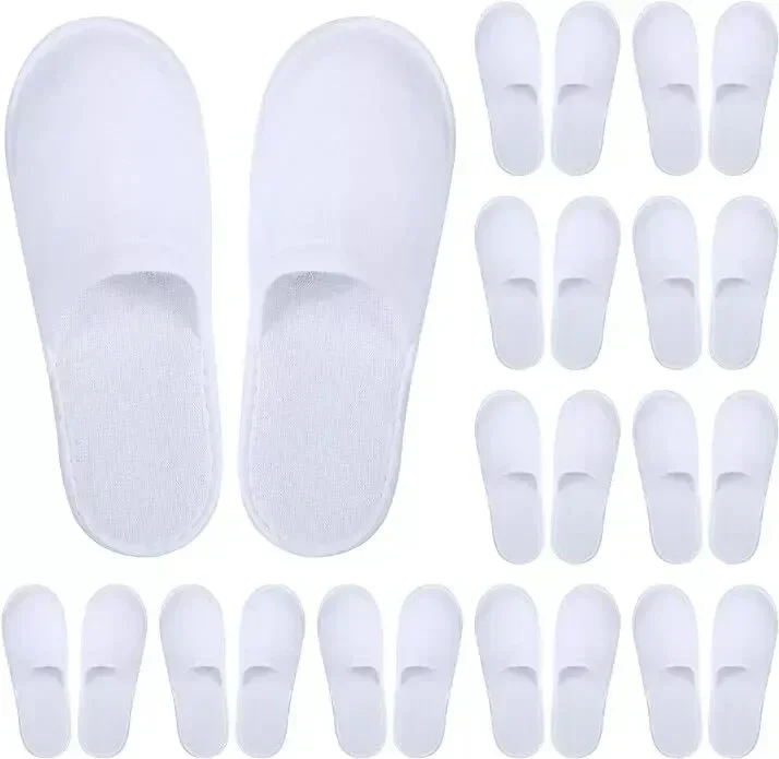 White Disposable Slippers for Home Guests Travel Hotels Thickened Anti Slip Indoor Disposable Slippers for Women Men image 5