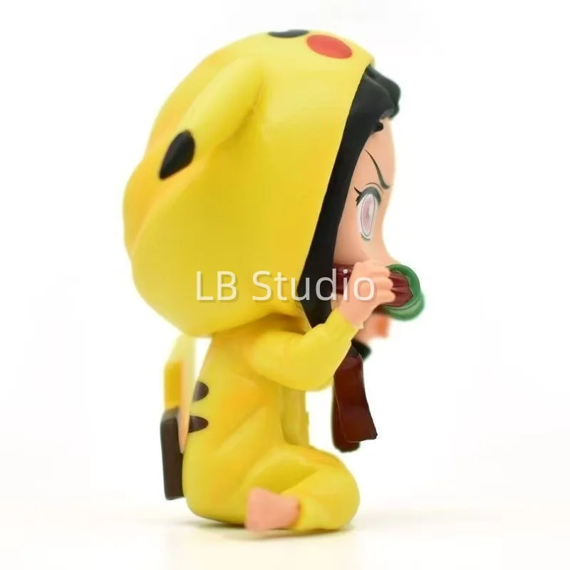애니메이션 귀멸의 칼날 피규어 카마도 네즈코 코스 피카츄 액션 피규어 수집용 스태츄 모델 장난감 선물