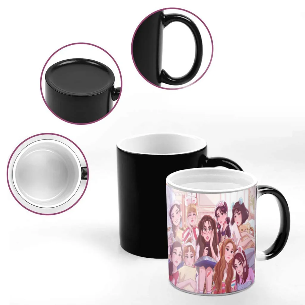 Music-TWICE-Girls Ceramics Coffee Mug  Thermal Color-changing Birthday Gift Back To School Mug