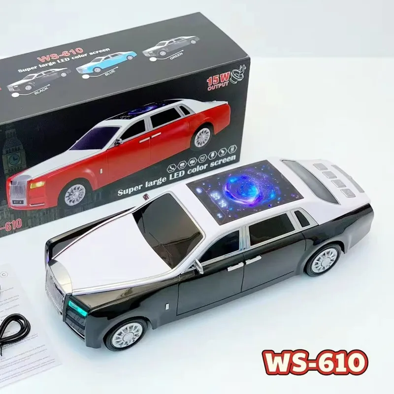 

Новый WS610 Rolls-Royce Bluetooth-динамик в форме автомобиля с крышей звездного неба Портативные беспроводные стереодинамики с TF FM USB Handfree