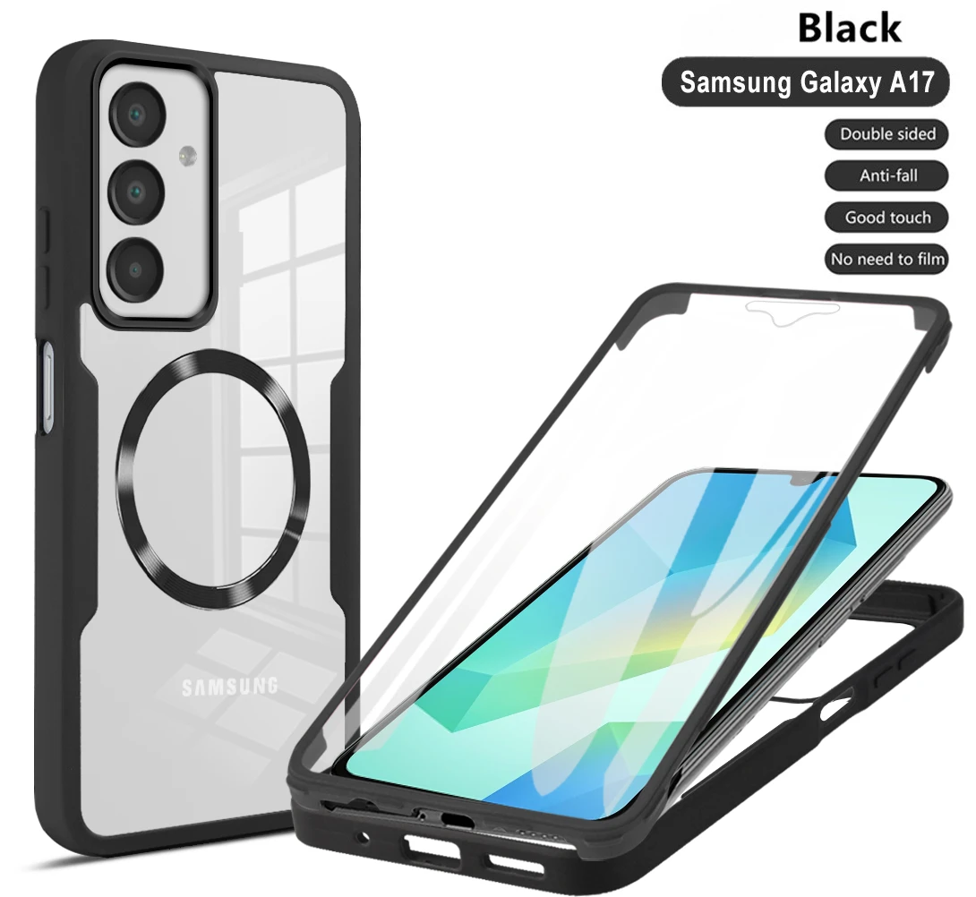 

Full Screen Protector Magnetic Phone Case for Samsung S25 Edge S24 S23 S22 Plus Ultrs S24 S23 S21 FE A56 A36 A07 A17 A16 Cover
