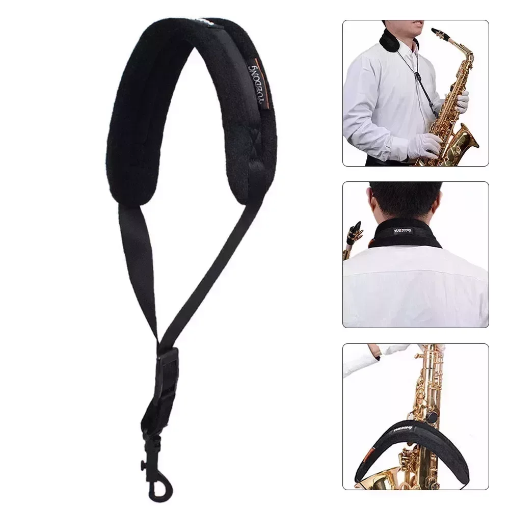 SPORTFUNSF Adjustable Saxophone Neck Strap Comfortable Breathable For Alto Soprano Tenor Bass Clarinet English Horn Bassoon Oboe