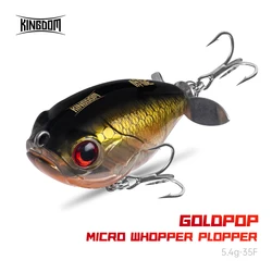 Kingdom GoldPop 35mm 5.4g Topwater Whopper Popper Fishing Lure Pike Fishing Floating Wobbler Artificial Hard Bait with Propeller