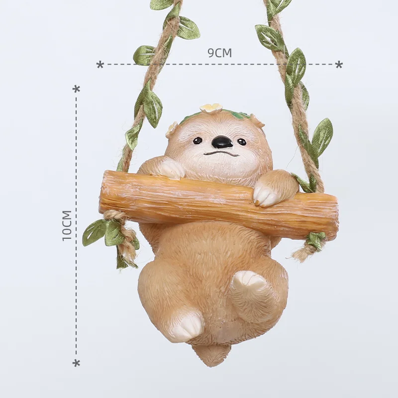 Swing Amusement Park Realistic Animal resinss Hanging Ornaments Home Garden Indoor Outdoor Design