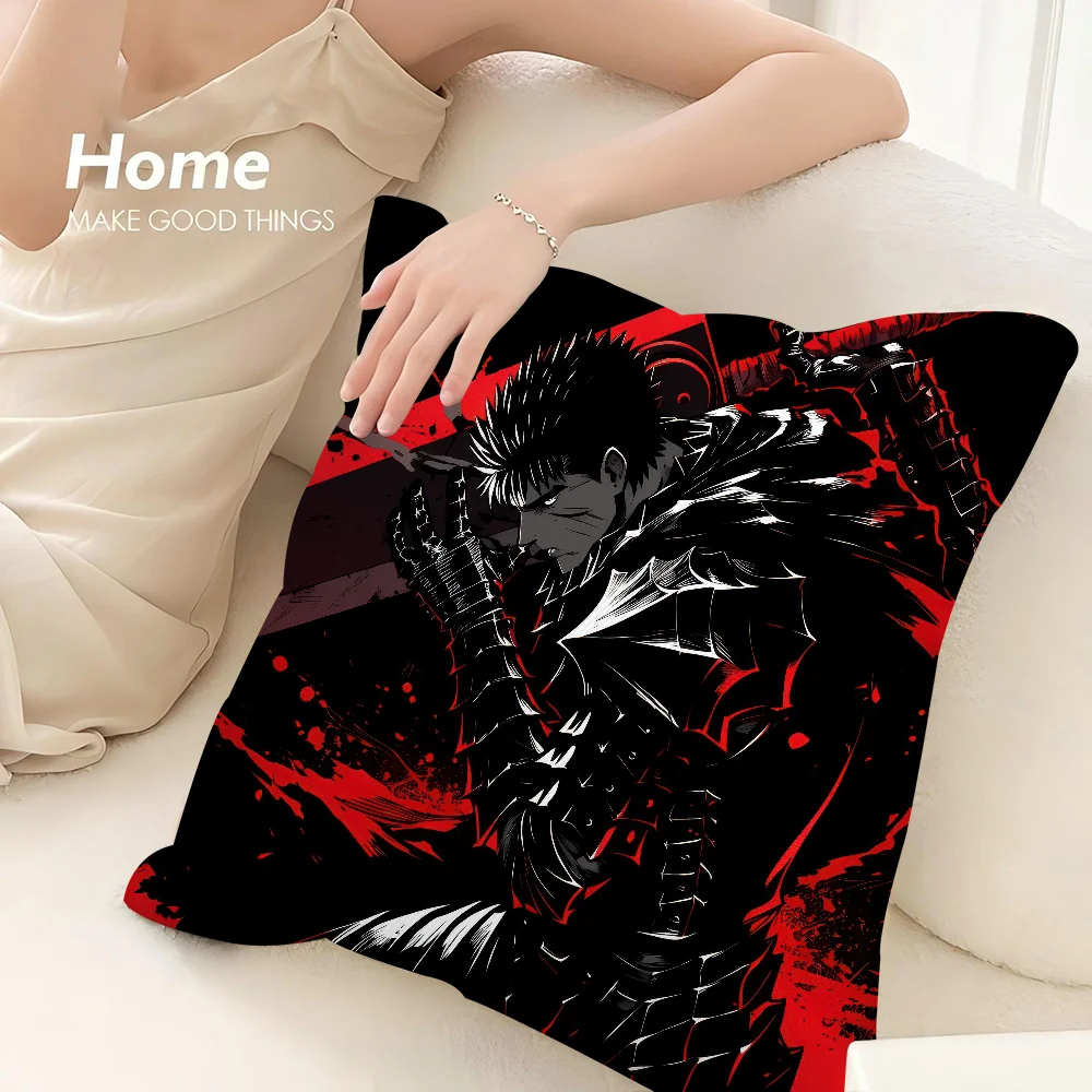 Japanese Anime B-Berserk Pillow Case 3D Print Polyester Fiber 40*40 cm Home Sofa Throw Pillow Cover Decoration Festival Gift