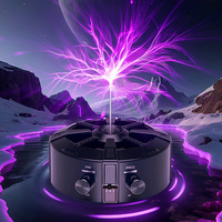 AC 220-110V Tesla Coil Music Box with Bluetooth  Arc Lightning Wireless Demo Kit Plasma Speaker Science Toy EU/US Plug