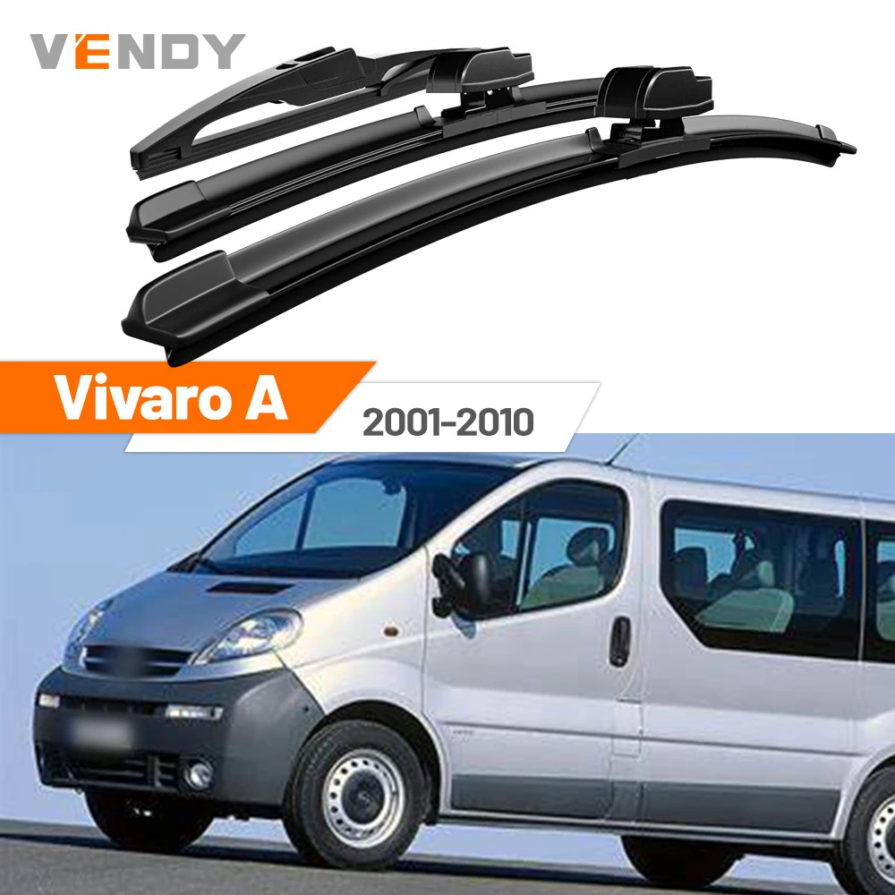 Für Opel Vivaro A 2001-2010 2002 2003 2004 2005 2006 Vordere & Hintere Windschutzscheiben-Wischerblätter Scheibenwischer-Set Zubehör
