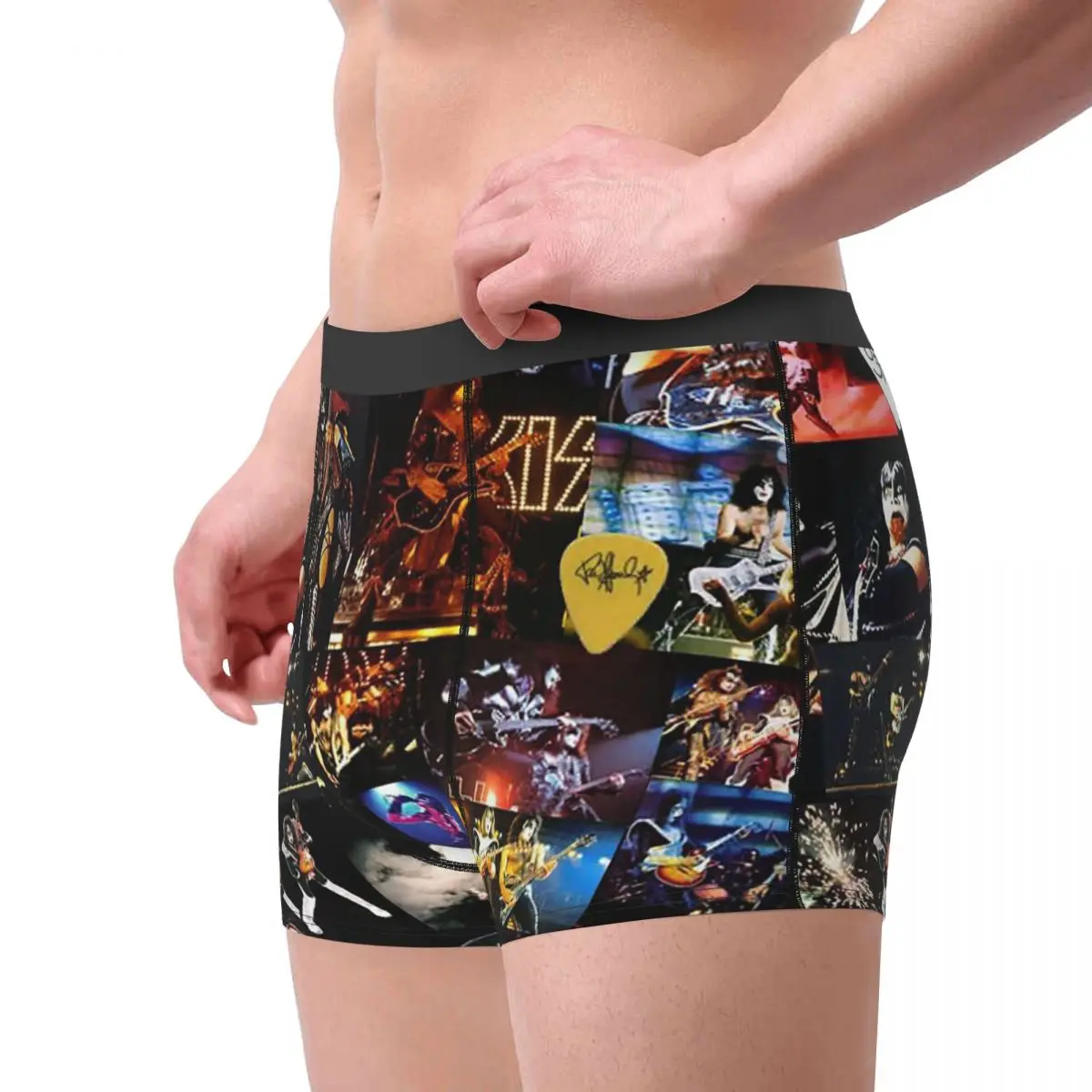 Novelty Boxer Kiss Shorts Panties Man Underwear Super Star Singer Soft Underpants for Homme S-XXL