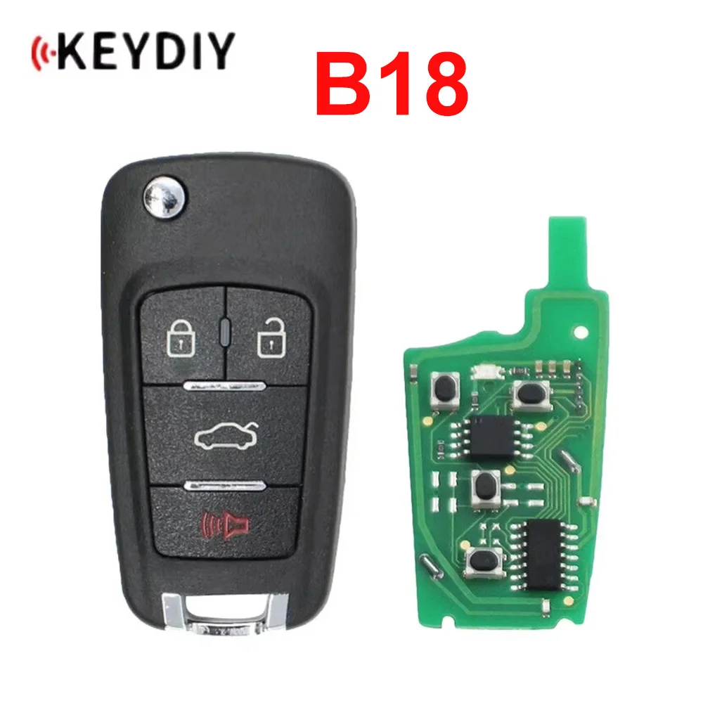 

5 шт./лот KEYDIY B18 дистанционный ключ от автомобиля 4 кнопки для Buick KD900/KD-MAX/KD-X2 программатор ключей KD MINI B Series пульт дистанционного управления