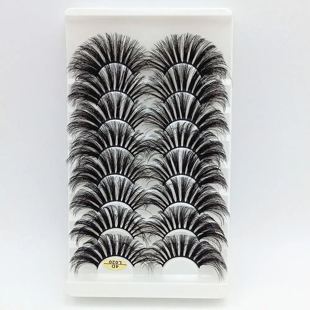 SKONHED 8 Pairs Beauty Wispy Fluffy Long Full Volume Eyelash Extension 4D Mink Hair False Eyelashes 25mm Lashes - view 4