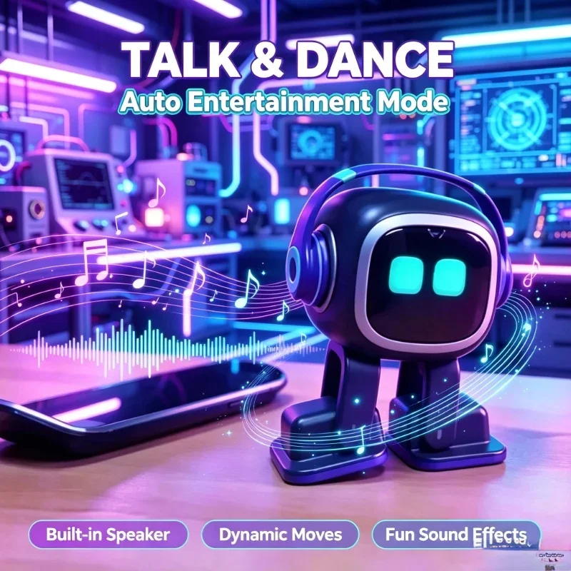2026 Upgraded ESP32‑S3 AI Robot, Talking & Dancing Emotional Pet Robot with Real Emotional Response, Cute Desktop Companion Toy