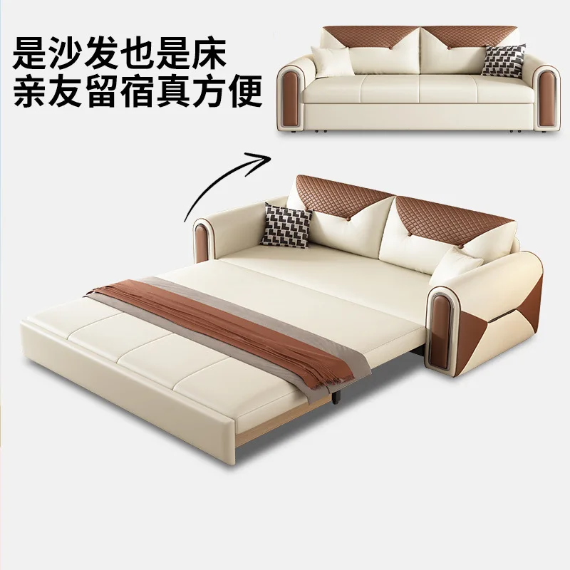 New Cream Wind Sofa Bed, Multifunctional Folding Storage Sofa