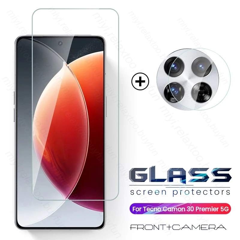 2 In 1 Camera Protective Glass For Tecno Camon30 4G Camon 30 Premier 5G Tempered Glass Screen Protectors Case Camon30premier 5G