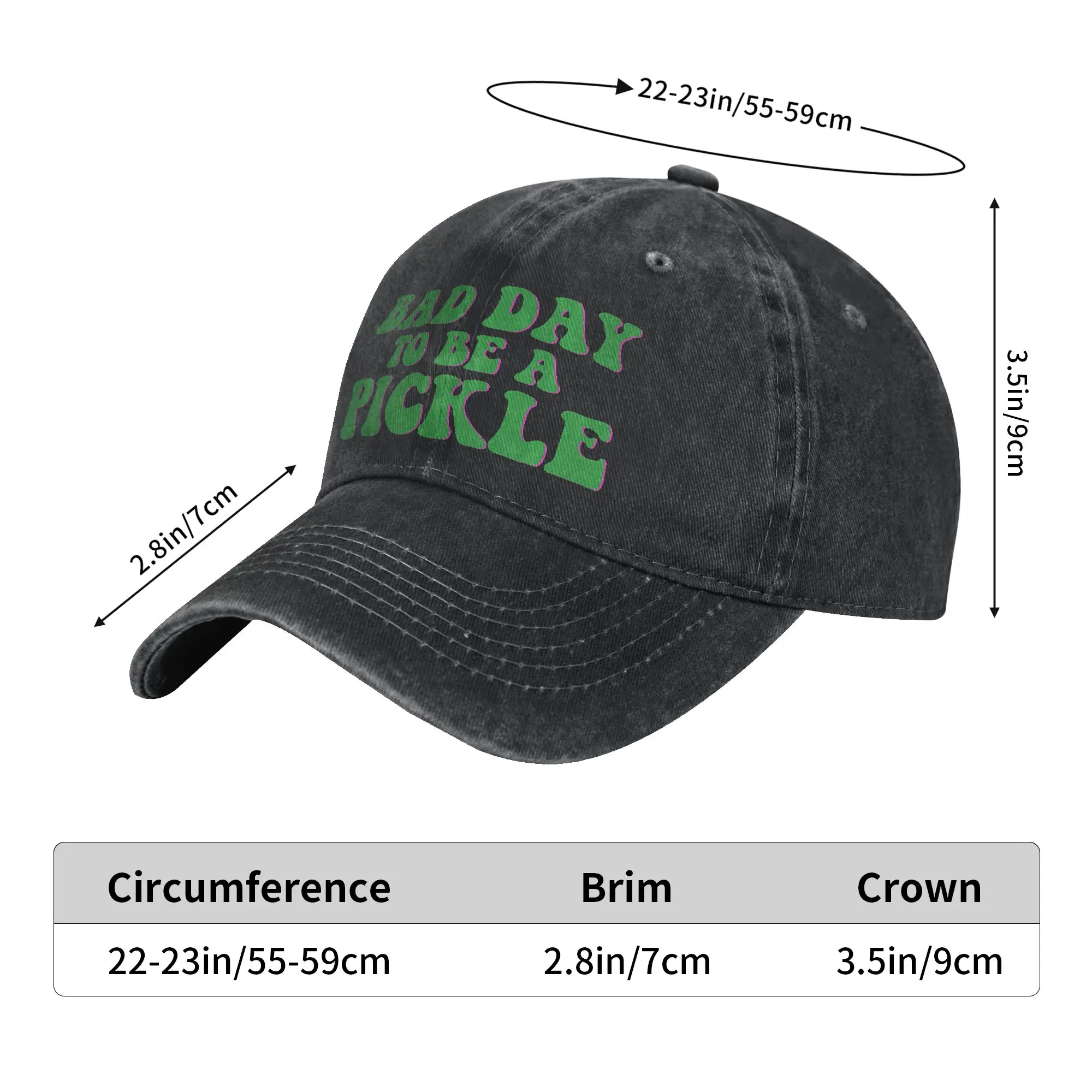 Bad Day to Be A Pickle Sun Baseball Cap  Men Adult Design Trucker Hat Summer y2k Cute Kpop Rock Sun-Proof Baseball Caps
