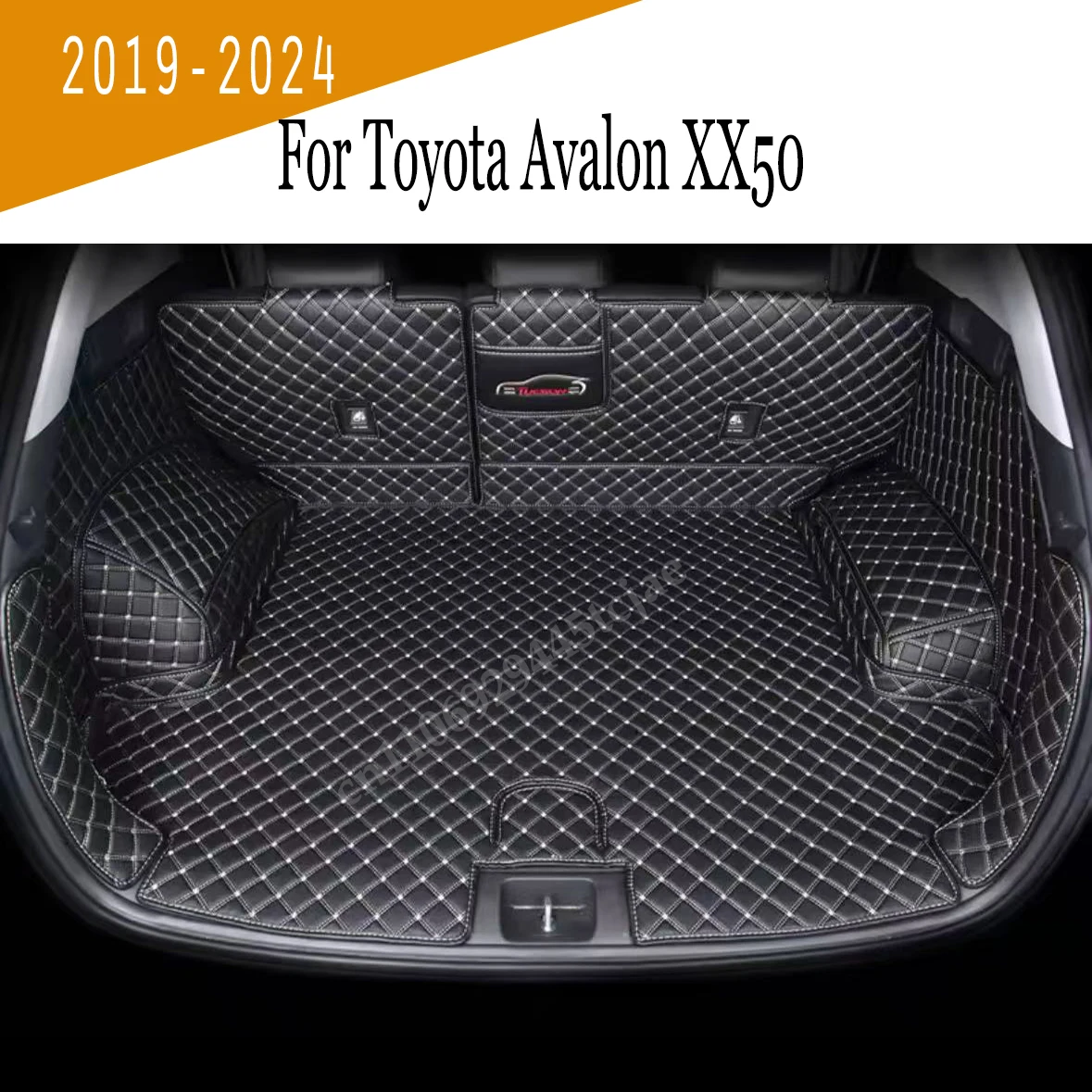 Автомобильный коврик для багажника из искусственной кожи, задний вкладыш, грузовой коврик для Toyota Avalon XX50 2019-2024-настоящее время, водонепроницаемый защитный коврик для ковров, аксессуары