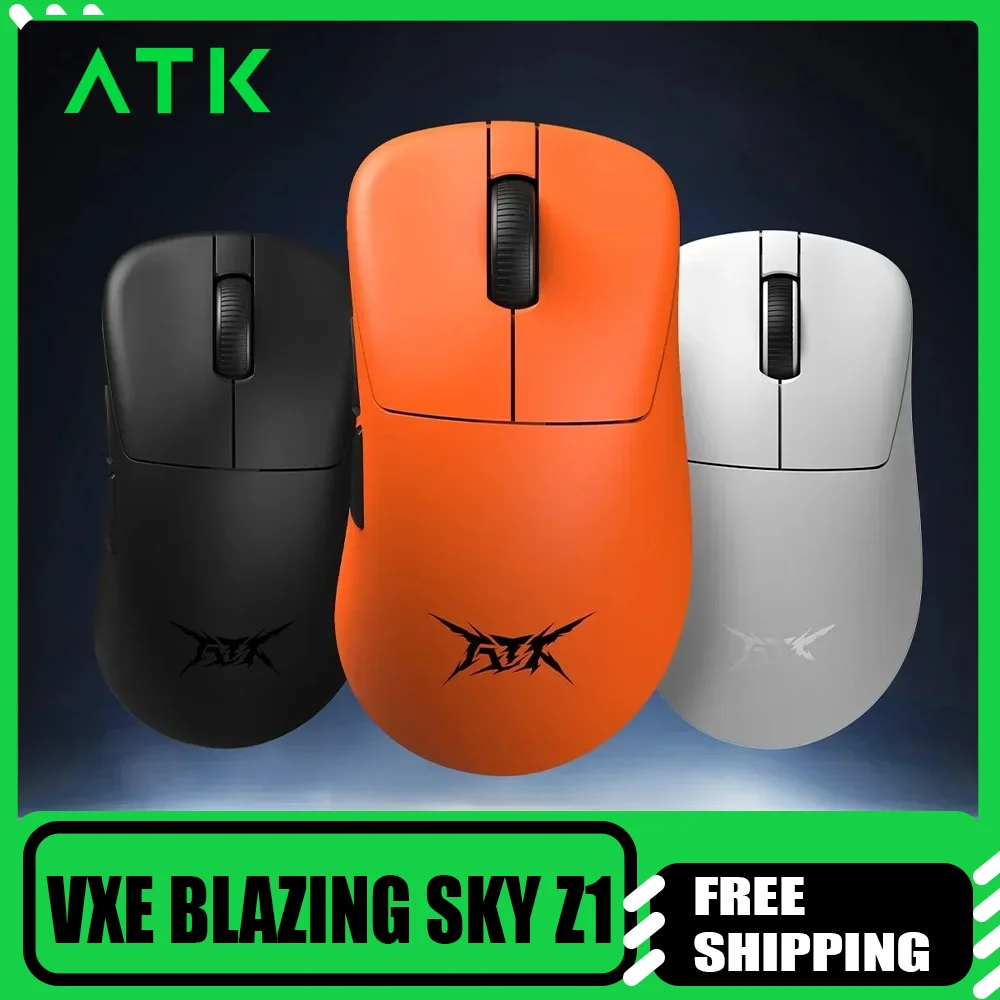 

ATK VXE Blazing Sky Z1 Mouse Paw3950 8K Polling Rate Lightweight Wireless Dual Mode Gaming Mice Customized PC office Accessories