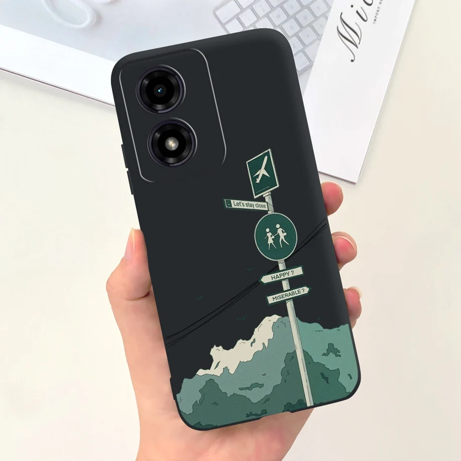 For Motorola Moto G04 2024 Case New Fashion Flower Painted Slim Soft Silicone Matte Cover For Moto G04S G 04 XT2421-2 E14 Bumper