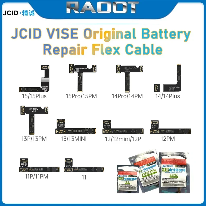 JCID JC V1SE Original Battery Repair Flex Cable Tag on Built in For iPhone 11 12 13 14 15ProMax  Battery Warning Health Repair