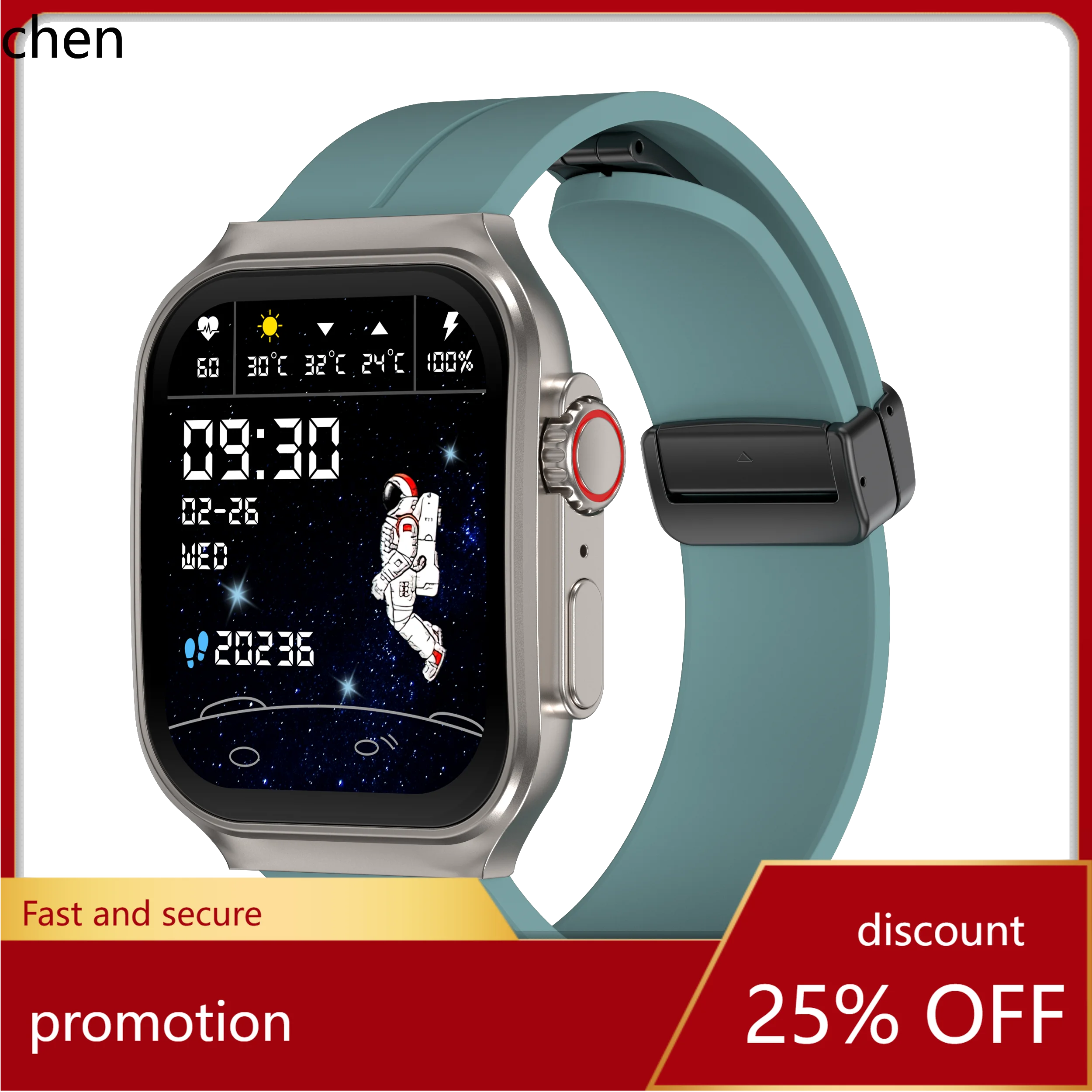 

YFY smart watch call curve screen real heart rate application men's and women's sports