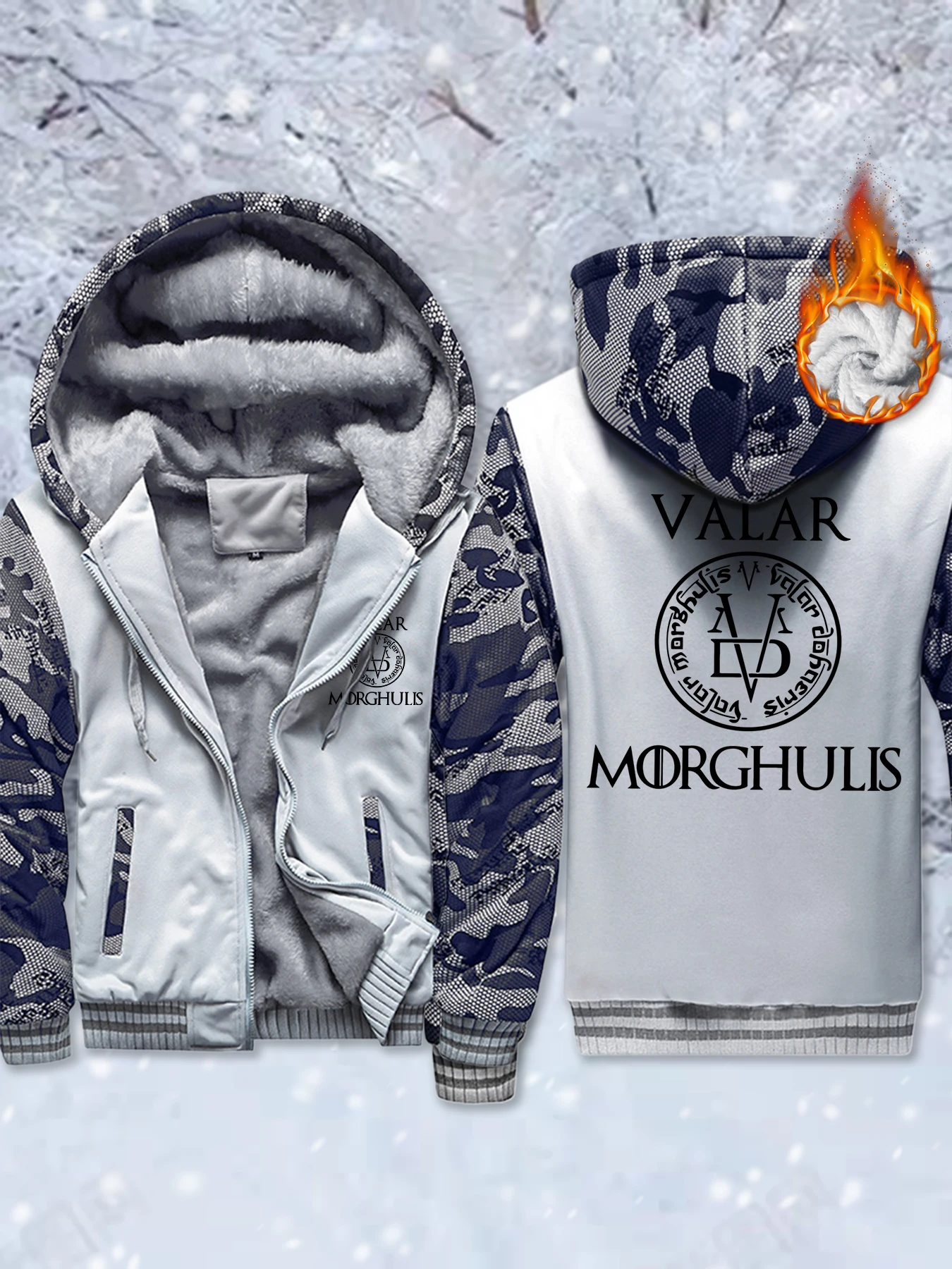 

Valar Morguhulis флисовые базовые куртки с принтами, мужское модное зимнее пальто, утепленная теплая толстовка с капюшоном, удобная спортивная одежда на молнии, уличные топы