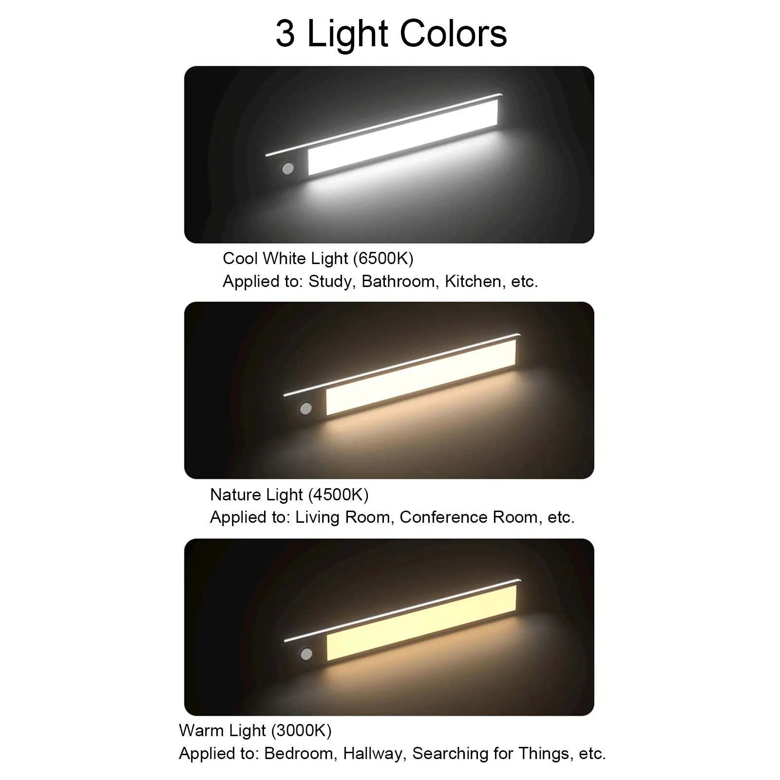 

Освещение под шкафом, перезаряжаемый светодиодный светильник с датчиком движения, внутренний магнитный светильник для шкафа, лампа под столешницей для кухонной лестницы