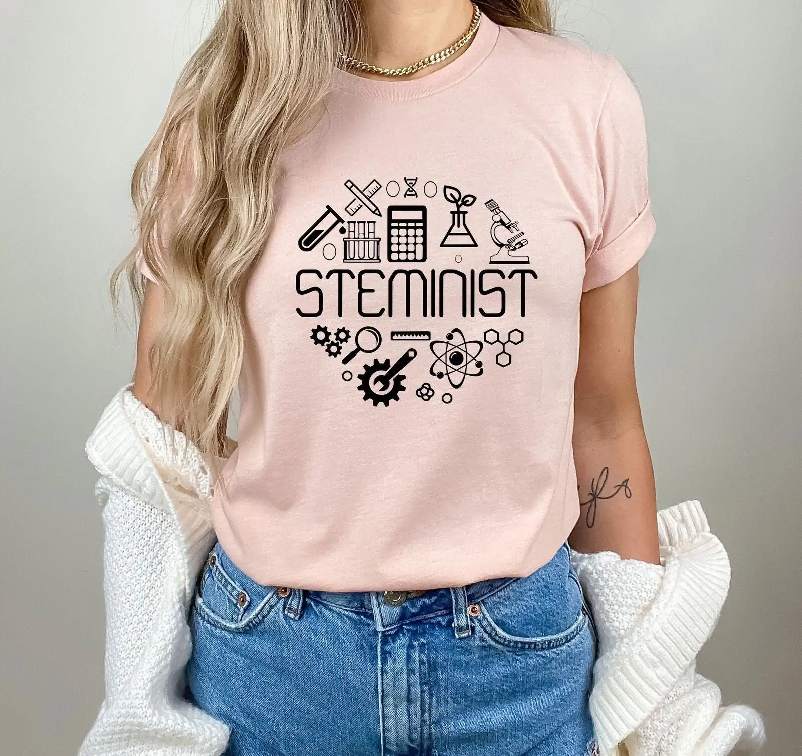 Steminist T Shirt Feminist Stem Woman Science Student For Women In Strong Educated Girls