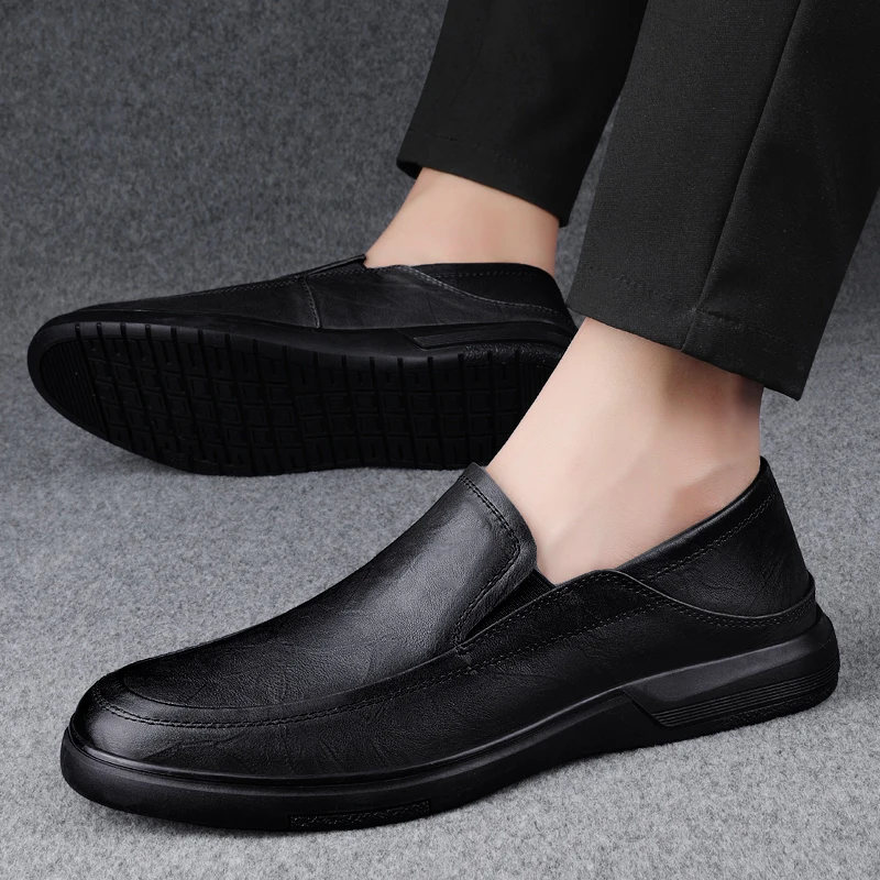 

Classic and comfortable men's shoes retro styles design Dress up party Daily office Genuine leather quality adult shoes New