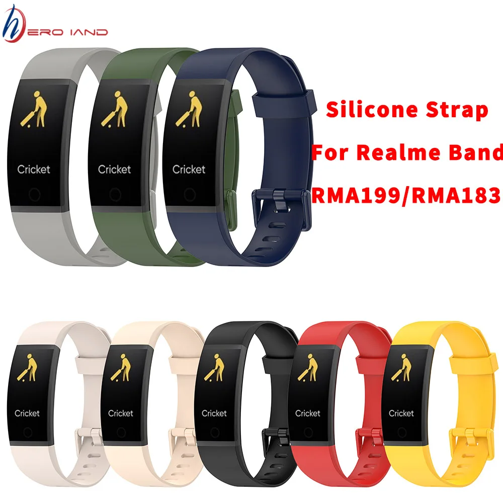 8 Colors Silicone Smart Band Strap For Realme Band RMA199/RMA183 Replacement Strap Comfortable Smartband Accessories