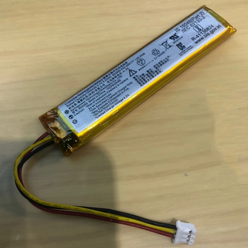 Imagem -02 - Bateria de Teclado para Chaves Logitech Mini K800 mx 802085 533000177 533-000142 533-000141 3.7v 5.55wh Yr0073 Ofício Y-r0064 Novo
