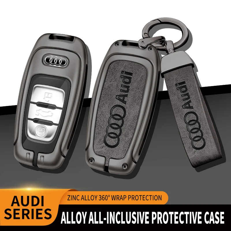 Zinc Alloy Style Car Remote Control Key Case Cover Shell For Audi A1 A3 8V A4 B8 B9 A5 A6 C7 A7 A8 Q3 Q5 Q7 S4 S6 S7 S8 R8 TT 