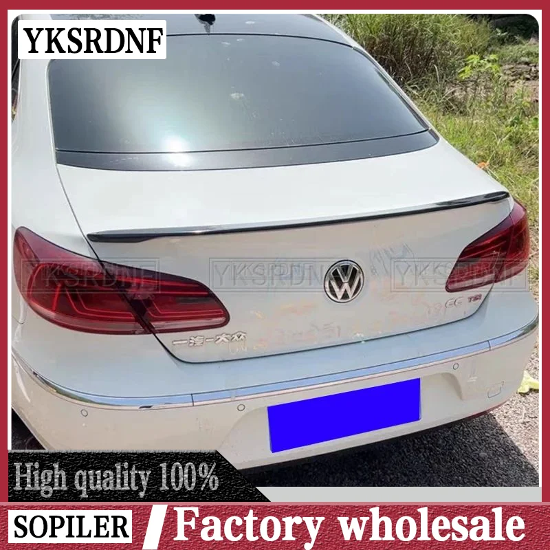 For Volkswagen VW Passat CC 2009-2016 Auto ABS Plastic Unpainted Color Rear Trunk Wing Lip Spoiler Car Accessories