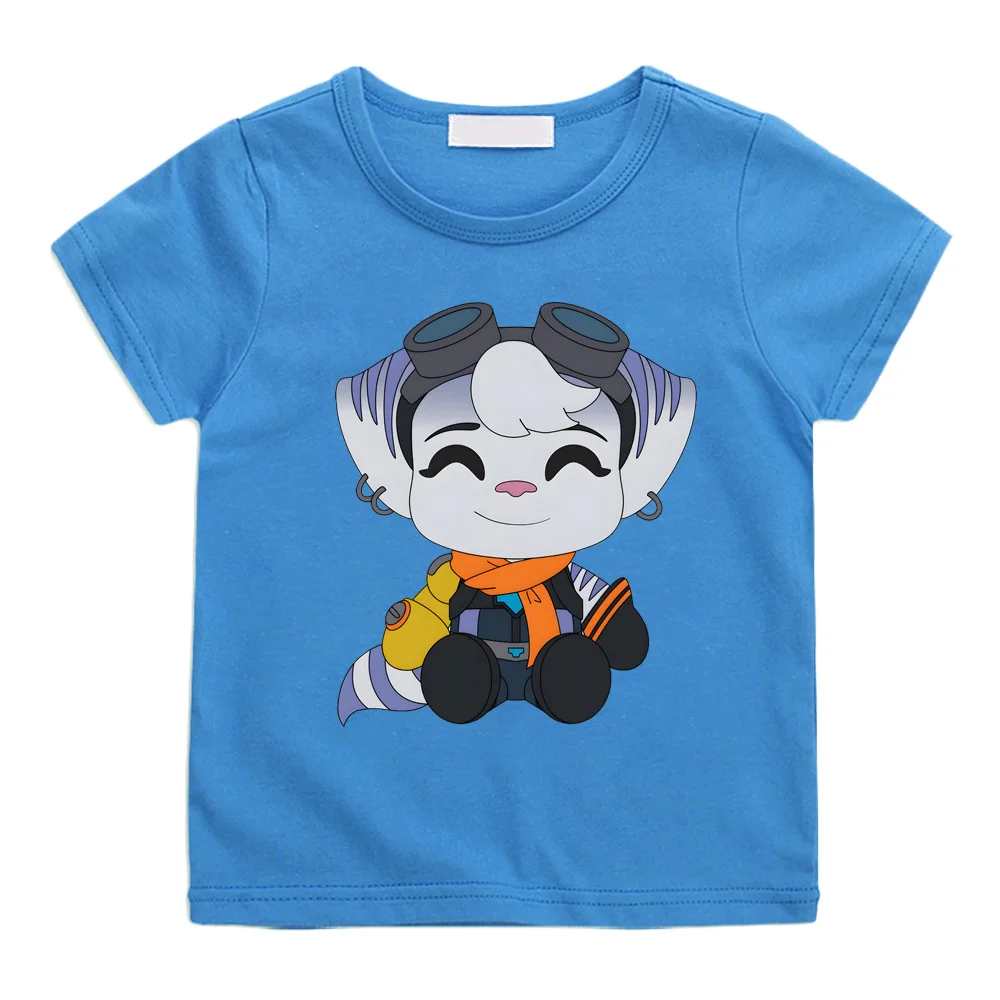 

2025NEW Ratchet & Clank Rift Apart GAME T-shirts Cartoon Print Manga 100% Cotton Tee-shirt Aesthetic Cartoon Boys/girls T Shirt