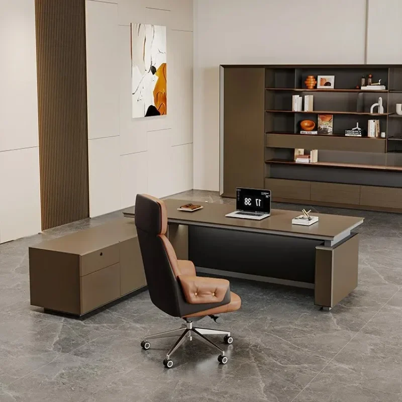 Luxury Chairman Modern Simple High end Presidential Office Desk Office Furniture Table and Chair Matching Combination