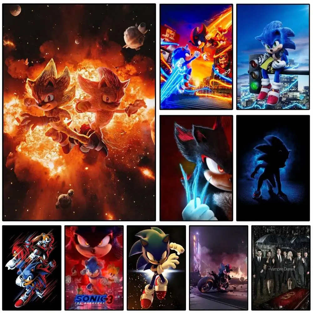 1PC S-sonic Poster Self-adhesive Art Waterproof Paper Sticker Coffee House Bar Room Wall Decor