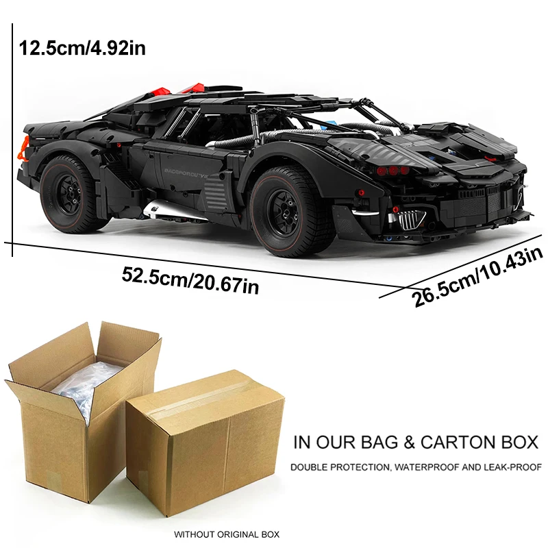 MOC Building Blocks Technical Black Armored Vehicle New GULY 10618 Model Bricks Chrismas DIY Toys For Kids Birthday Gifts