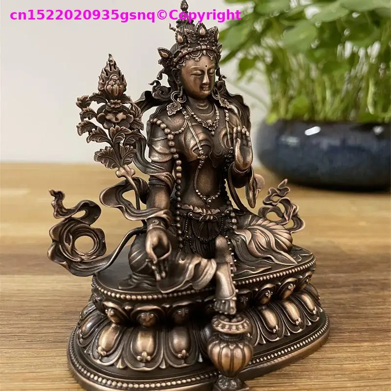Special offer Exquisite copper carving Vasudhara Buddha Wealth-Bestowing Goddess Buddha statue Buddhist altar family worship