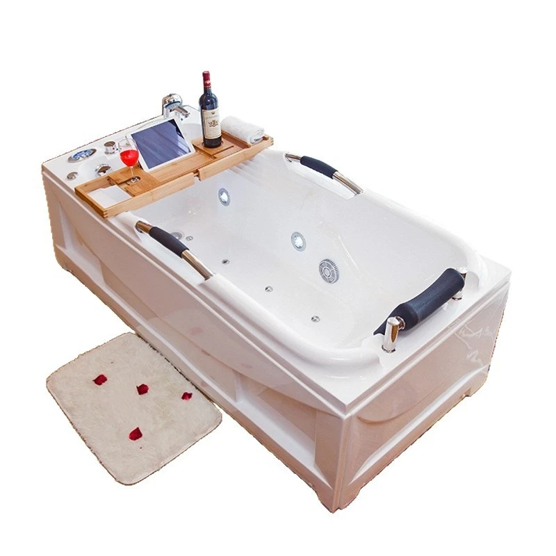 

European-style household bath acrylic small bathtub, luxury surfing massage constant temperature heating bathtub large bathtub