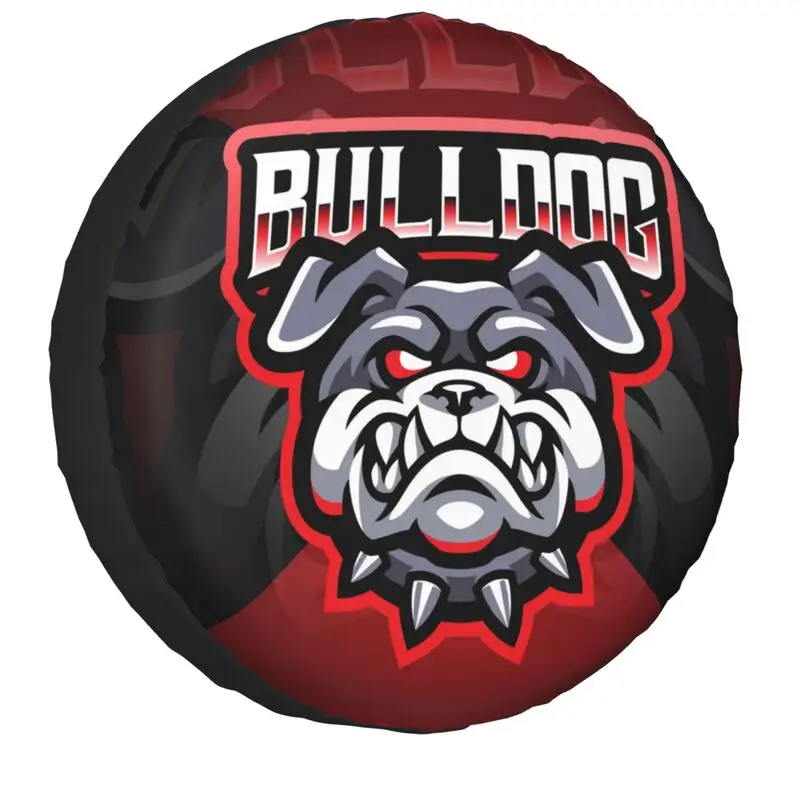 

Cartoon Bulldog Head Spare Wheel Tire Cover for Honda CRV Dog Lover Jeep RV SUV Trailer Vehicle Accessories 14" 15" 16" 17"