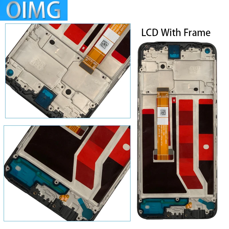 A53S For OPPO A53 LCD Display Original Touch Screen With Frame Digitizer Assembly Replacement Parts CPH2127 CPH2131 CPH2139