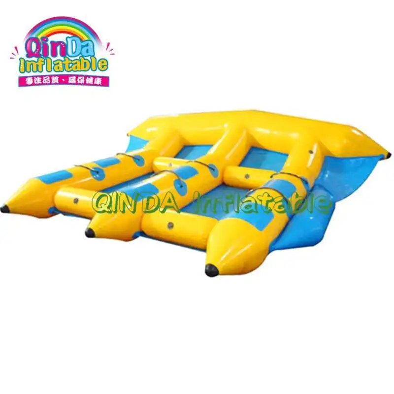 Summer Hot Water Play Games 3 Tubes Inflatable Flying Banana Fish/Flying Towables For Water Sports Toys