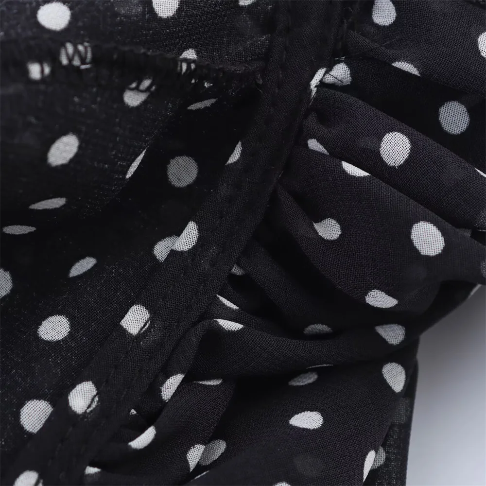 camicia da donna stile mantello impreziosita da fiocco con pois per la primavera e l'estate nuovi abiti casual da donna