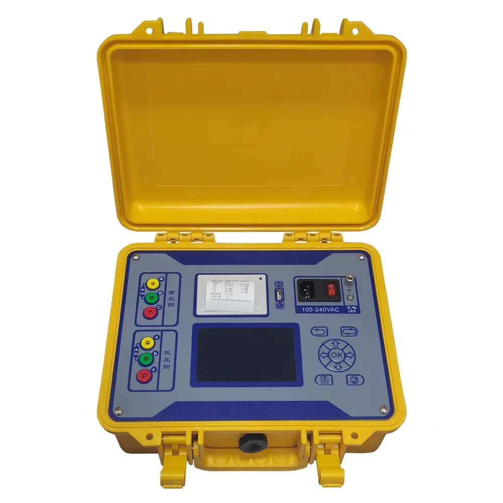 Tragbarer dreiphasiger TTR-Transformator für Testkit, Messgerät, PT CT, DC-Widerstand, Umdrehungen, Verhältnisprüfer mit eingebauter Batterie, gutes P