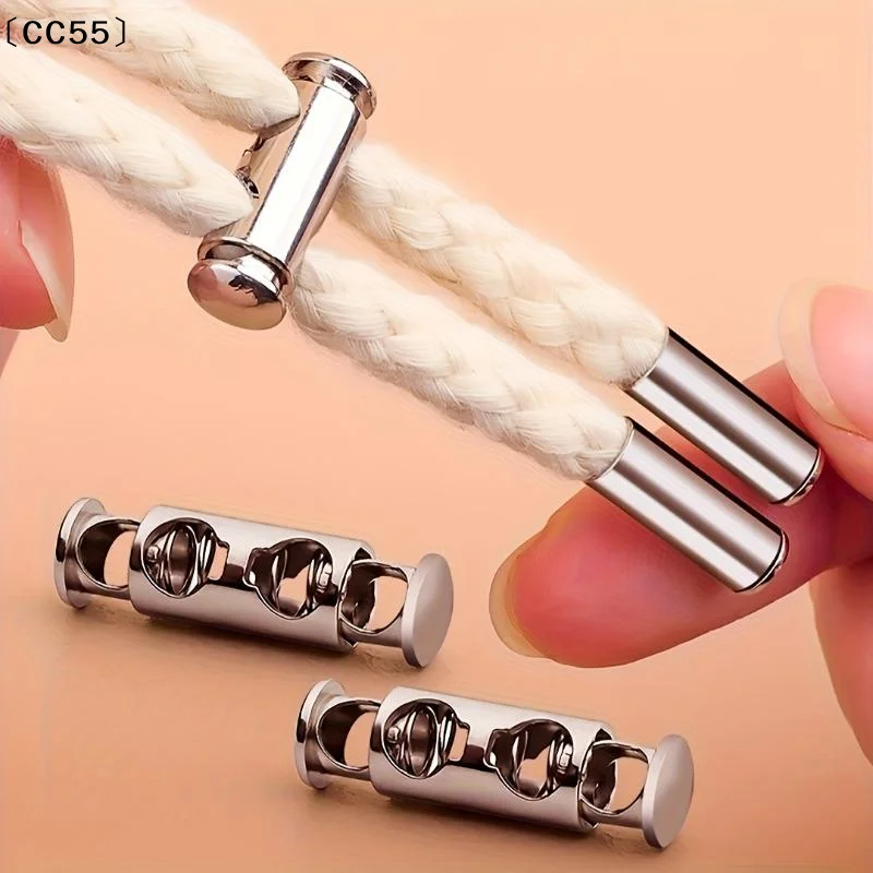 10Pcs No Tie Shoelace Locks Spring Buckle Adjustable Metal Clips No Install Sturdy Durable For Hoodies Jacket〔CC55〕