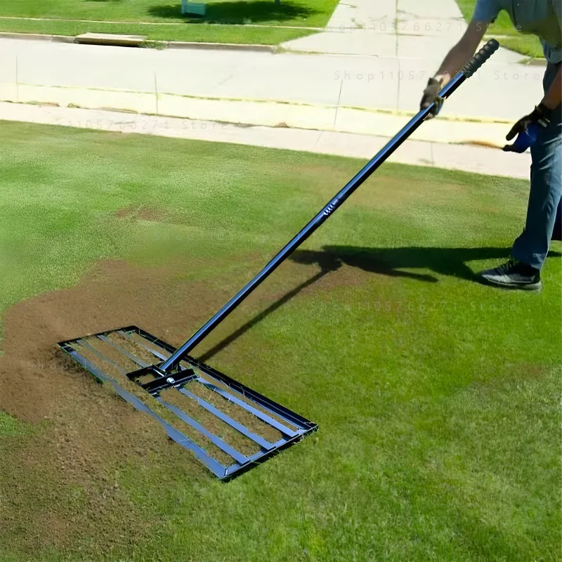 Lawn Leveling Rake, Leveling Machine, Soil Fertilizer Tool, Garden Farm Vegetable Plot Push-Pull Leveler, Sand Rake, Grass Rake