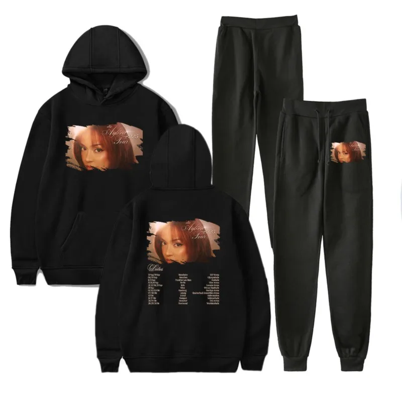 Ayliva 2025 Tour Merch Hoodies Jogger Pants Set Women/Men Unisex Casual Streetwear Fashion Sweatshirts Sets